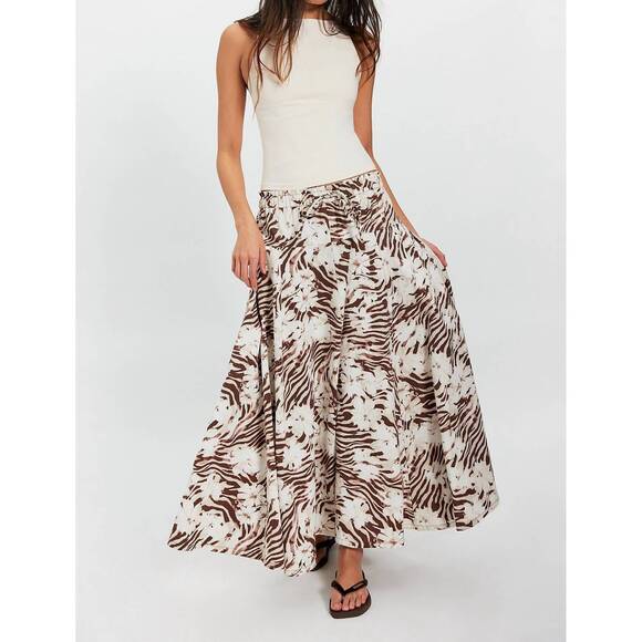 FREE PEOPLE Dresses & Skirts - NEW FREE PEOPLE zephyr bustle skirt in chocolate